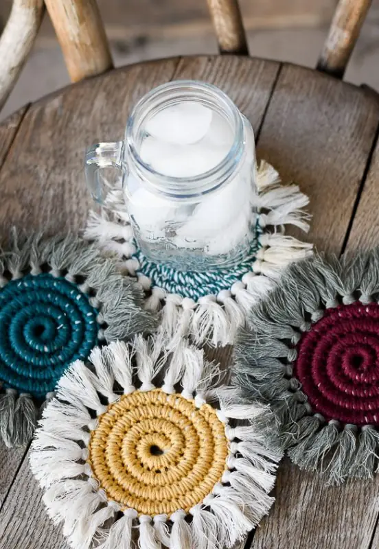 Finished handmade coaster